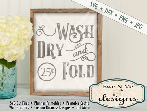 Laundry Room SVG Wash Dry Fold svg Laundry room cut file