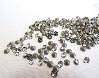 36 Clear Crystal Foiled Swarovski Crystal Chaton Stone 1088 24pp pp24 3mm