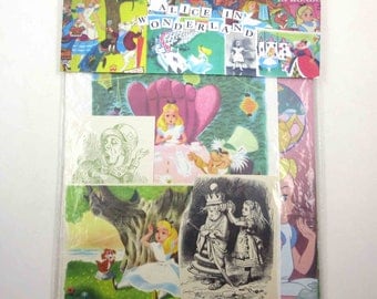 Alice In Wonderland Vintage Ephemera Pack for Altered Art