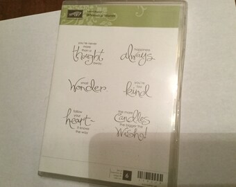 DESTASH - Used Stampin Up Stamp Set - Whimsical Words