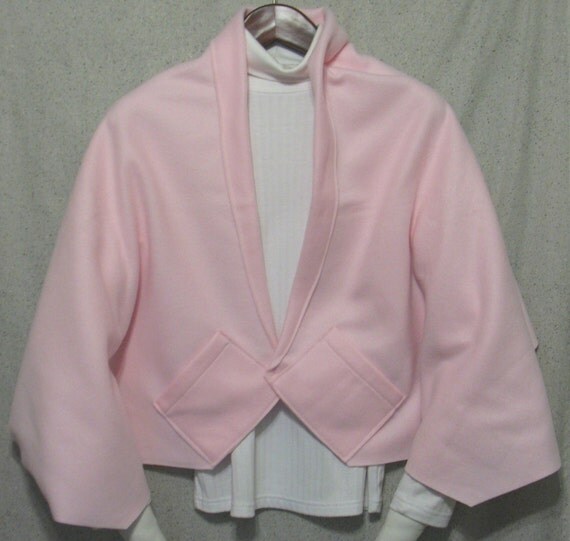 Pastel Pink Shawl Bed Jacket or Reading Shawl Cold Office