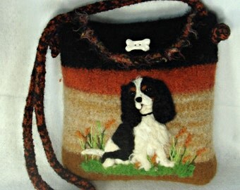 Felted Pursefelted handbag Westie dog West Highland Terrier