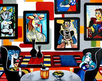 Picasso, Picasso Print, Pablo Picasso, Prints, Fine Art Prints, Wall Art, Sitting for Picasso