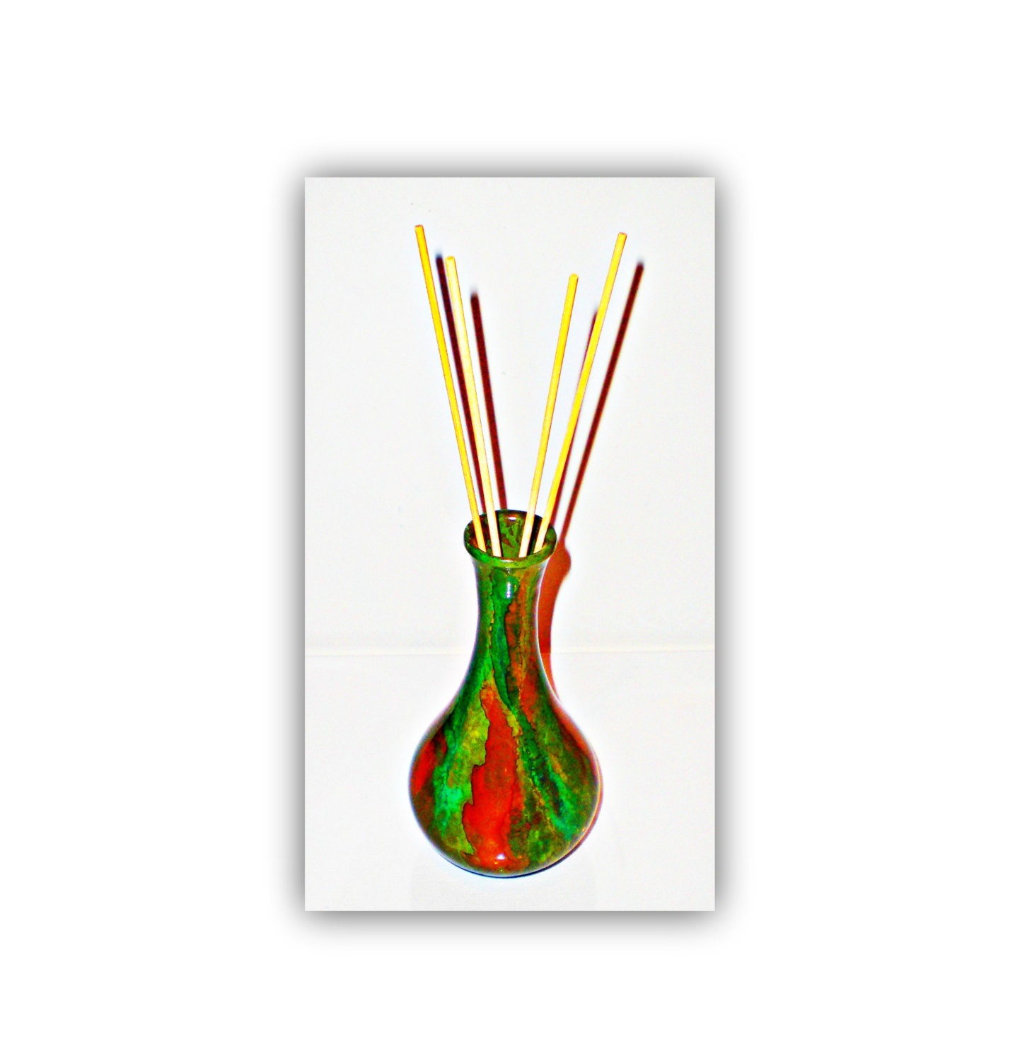 reed diffuser decor aromatherapy bottle hand painted glass