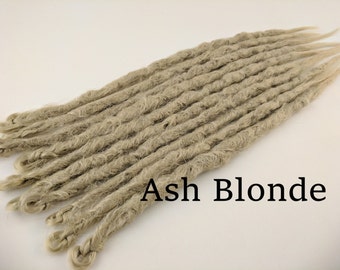 10 Pale Ash Blonde Synthetic dreads, dreadlocks, dreads, synthetic dreadlocks, dreadlock extensions, dread, hair extensions double or single