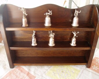 The First Walt Disney Silverplated Bell Collection with Shelf
