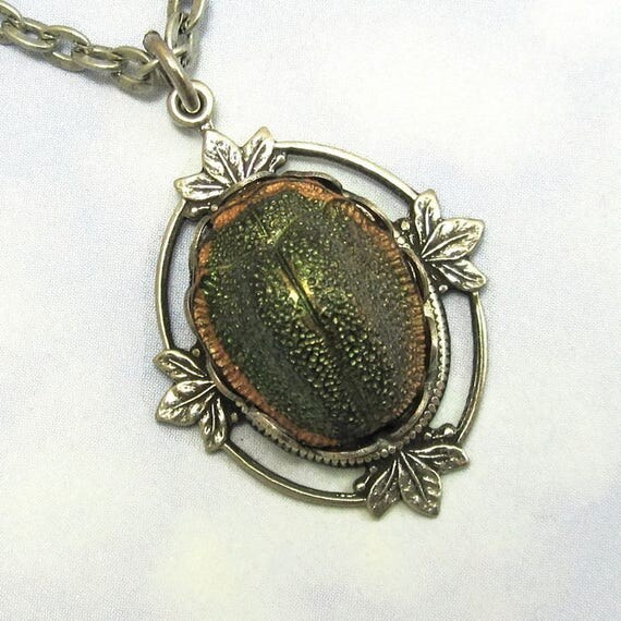 Vintage Scarab Necklace Rare 1920s Egyptian Revival Stone In   Il 570xN.1202412926 Qed4 