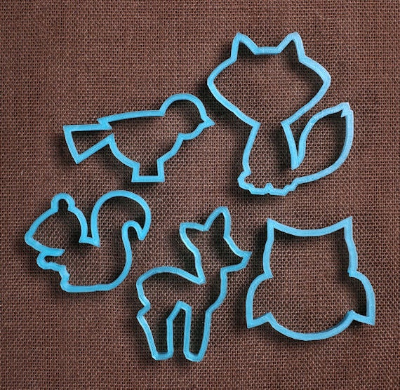 Woodland Animals Cookie Cutters Woodland Cookie Cutter 3D