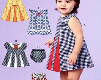 Infants' Dress Pattern, Toddlers' Dress Pattern, Baby Dress and Panties Pattern, McCall's Sewing Pattern 7177