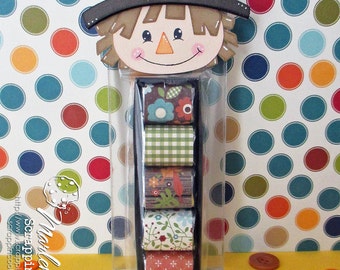 HANDMADE "Grateful" Fall Boy Scarecrow Nugget Treat Holder - Treat Toppers