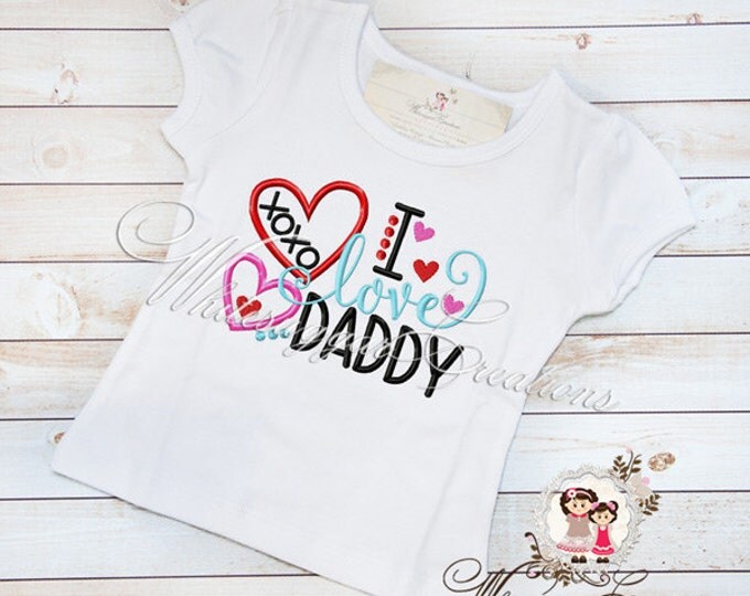 I love daddy shirt - Custom daughter Shirt - Dad's Gift - Father's Day Gift - Baby Girl Outfit - Sample Sale
