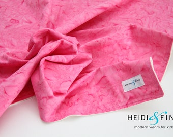 extralarge Modern watercolor pink baby blanket organic flannel cotton LIMITED swaddle blanket quilt watercolour