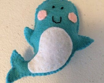 narwhal plush keychain