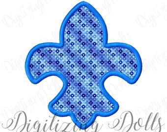 Fleur De Lis Applique #2 Machine Embroidery Design 3x3 4x4 5x7 6x10 INSTANT DOWNLOAD