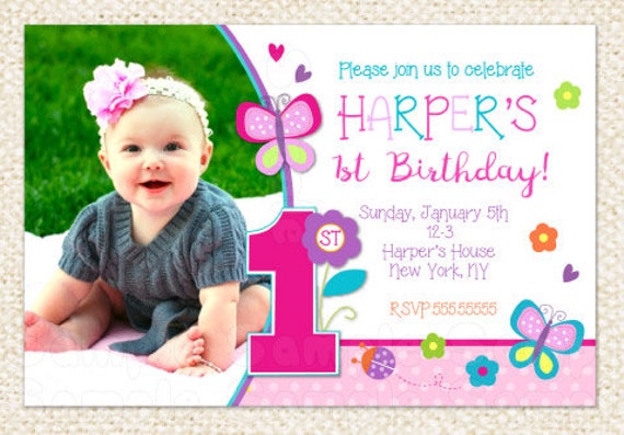 Butterfly 1St Birthday Invitations 7