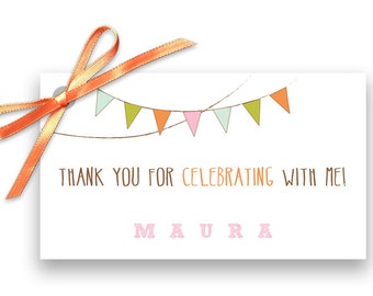 Pennant Birthday Favor Tags