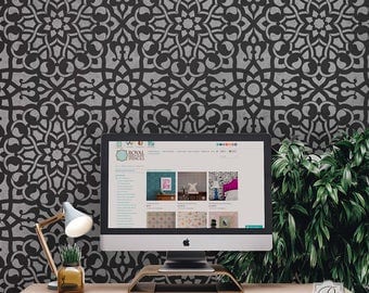 Zahara Large Stencil for DIY Wallpaper Look