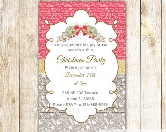 Glitter invitation | Etsy