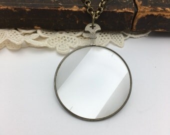 Optical Lens Necklace Vintage Necklace Monocle Necklace