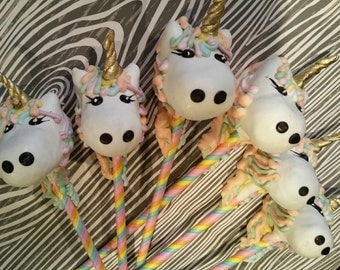 12 unicorn cake pops unicorn party treats unicorn party favors** please read shop policies before ordering