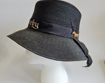 Cute Vintage Derby Hat with Dog Charm