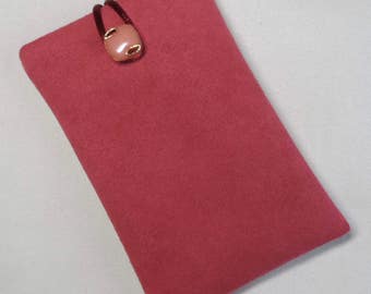 Handmade iPod nano 7th and 8th generation pouch. Salmon Pink.