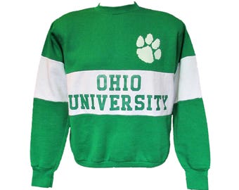 Ohio University Sweatshirt // Vintage OU Sweatshirt // Vintage Ohio University Sweatshirt // OU Bobcats Sweatshirt // 1980s OU Shirt
