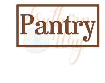Vinyl Decal - Pantry Decal - Personalized Vinyl - Pantry Door Decal - Door Decal- Home - Living - Kitchen - Pantry Door Vinyl Decal