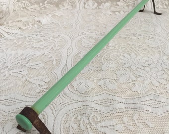 Art Deco Jadeite Green Glass Opaque 17.5" Towel Bathroom Bar