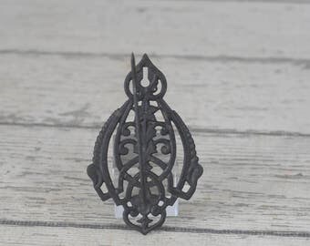Vintage Cast Iron Wall Mount Bill/Receipt Hook Holder