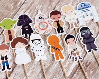 Star Wars Cupcake Toppers - Set of 12 Toppers