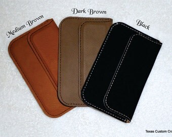 Personalized Business Card Case, Leatherette Business Card Holder, Engraved Business Card Case, Custom Business Card Case