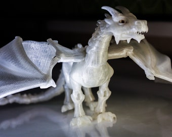 BJD Dragon | Ball Jointed Dragon | Crystal Dragon | Semi-Transparent Dragon