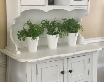 SOLD Farmhouse China Hutch, Farmhouse Hutch, Farmhouse Cabinet, Farmhouse Cupboard, Shabby Chic Hutch, Cottage Style Hutch, Pick up Only