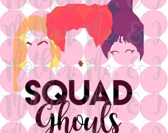 Hocus Pocus Sanderson Sisters Squad Ghouls SVG DXF PNG Cut File Instant Download Cricut and Silhouette Design for Shirts, Scrapbooks Disney