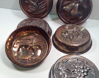 Vintage Copper Mold Kitchen Decor