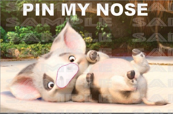 MOANA PARTY GAME Pua Pin My Nose 11x17 Inches And 18x24 New moana-party-game-pua-pin-my-nose-11x17-inches-and-18x24-new