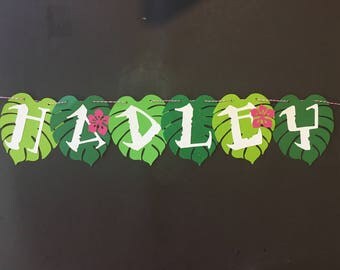 Polynesian Princess "Happy Birthday" Moana Inspired Banner