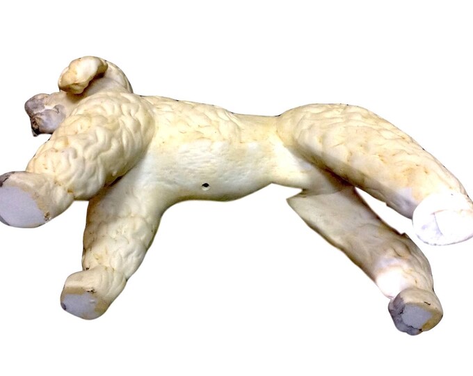 Vintage Poodle Dog Figurine Bisque Japan