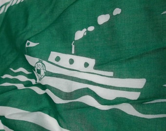 Vintage Echo Club 7, Sea Faring Scarf, Anchors Away, T