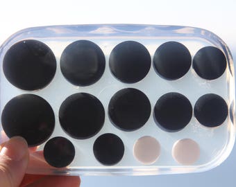 Ear gauges and ear tunnels clear silicone mold for Make at home resin plugs 7 pair. SIZE: 12mm 14mm 16mm 18mm 20mm 22mm 25mm. (O-76)