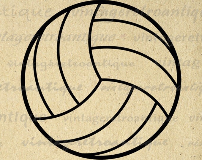 Printable Volleyball Graphic Volleyball Digital Image Printable Sports Icon Download Sports Digital Artwork Jpg Png Eps HQ 300dpi No.3985