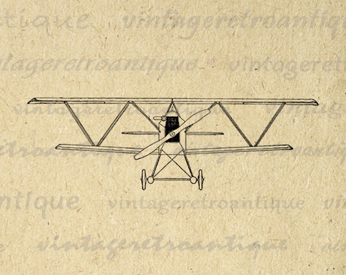 SVA Fighting Scout Vintage Airplane Digital Image Download Printable Graphic Vintage Clip Art Jpg Png Eps HQ No.1712