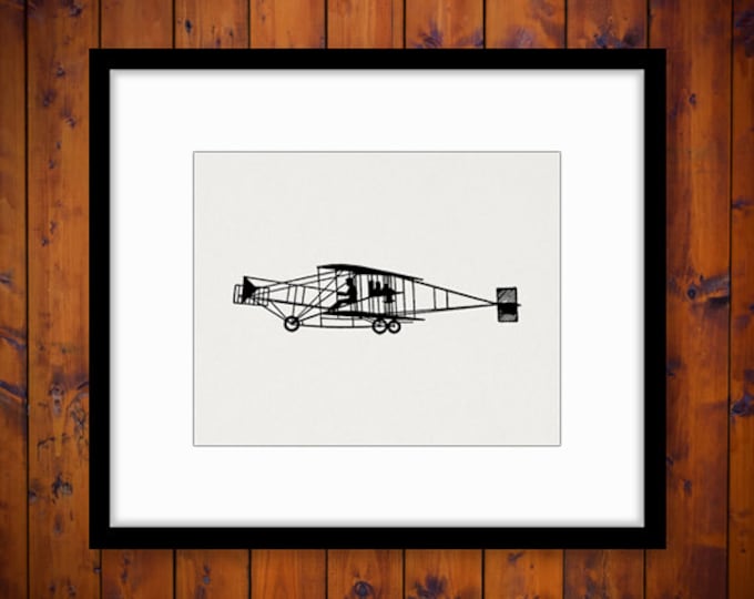 Digital Printable Antique Airplane Graphic Flying Machine Plane Image Download Vintage Clip Art Jpg Png Eps HQ 300dpi No.3512