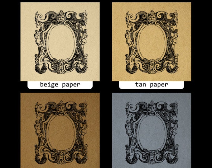 Printable Digital Ornate Classical Frame Download Graphic Image Vintage Clip Art Jpg Png Eps HQ 300dpi No.513