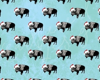 Buffalo Santa Christmas Wrapping Paper