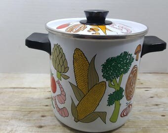 San Ignacio Stock Pot, 1960s read descriptions, vintage pot, lobster