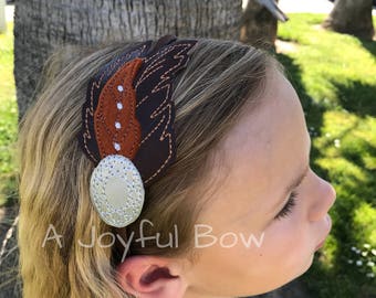 Pocahontas inspired headband, feather headband, boho, princess inspired headbands, pocahontas dress up, Native American feather headband