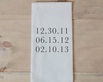 Personalized Tea Towel - Special Dates