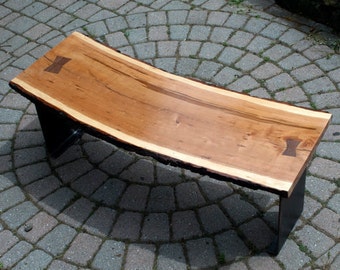 Live Edge Coffee Table, Solid Cherry Wood Slab, Live Edge Rustic Bench, Live Edge Table, Wood Slab Coffee Table, End Table, Live Edge